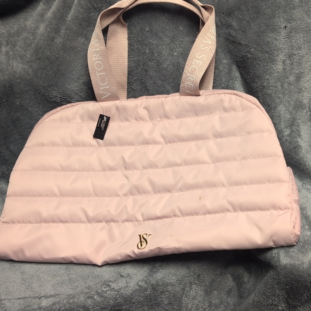Victoria's Secret Blush Pink Quilted Tote